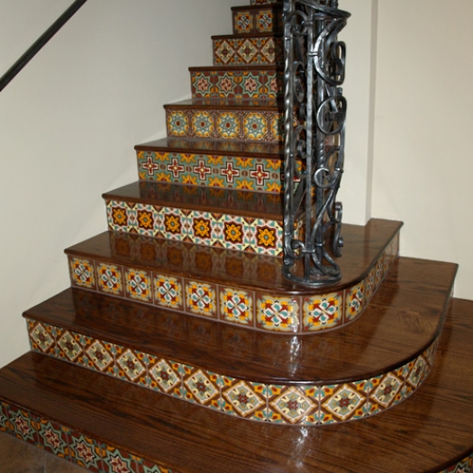 tiled stair risers